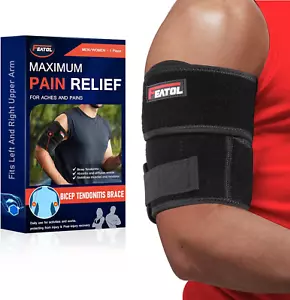 Bizepssehnenentzündung Bandage Kompressionshülsenstütze Oberarmbandage Bizepsstütze - Bild 1 von 6