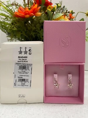 Swarovski Stella drop earrings Kite cut, Star, Rose gold plated 5645466 NIB - Image 1 of 4