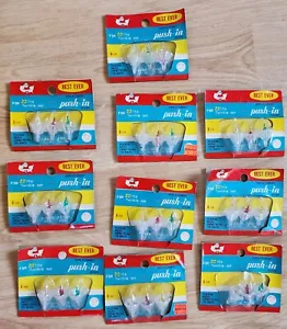 Vtg Replacement Christmas Reflector Bulbs Push In 2 Pin 22 String Light E3 Lot - Picture 1 of 3