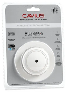 Cavius 10 Year Battery Family Wireless Photoelectric Smoke Alarm | 2107 CAV10WF - Picture 1 of 4