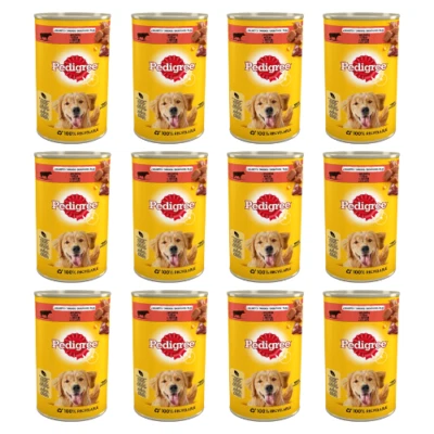 12x1200 g PEDIGREE Nassfutter mit Rind in Gelee für adulte Hunde - Bild 1 von 2