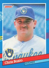 1991 Donruss Baseball Chris Bosio Milwaukee Brewers #160