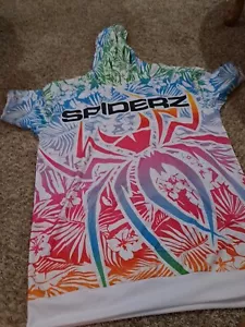 Spiderz Hoodie Adult Extra Extra Large Flowery Pullover Sweatshirt Pocket/hood - Picture 1 of 10