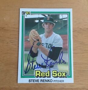 Steve Renko Boston Red Sox Signed Autograph 1981 Donruss Baseball Card