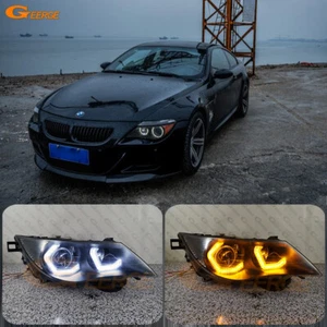 For BMW E63 E64 630Ci 630i 650i 645Ci M6 Concept M4 Iconic Style LED Angel Eyes - Picture 1 of 17