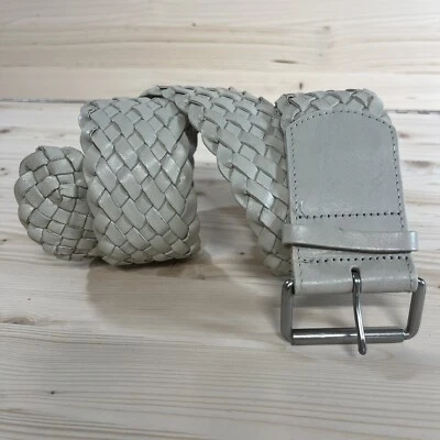 Cinturón Gap Mujer Medio Hueso Marfil Cuero Trenzado Tejido Ancho B100 Foto 1 de 4