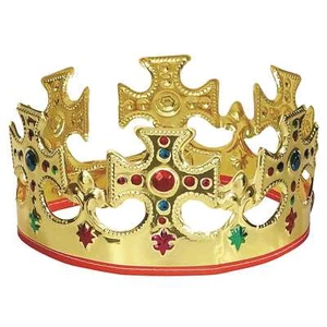 Majestic Kings Royal Noble Crown Costume Accessory Plastic Adjustable - Picture 1 of 1