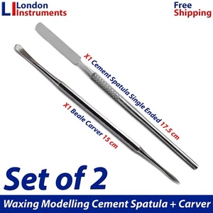 Set of 2 Dental Cement Spatula Technician Beale Carving Wax & Modeling Lab Tools - Picture 1 of 6