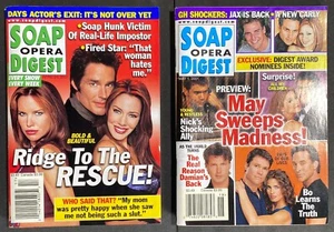 SOAP OPERA DIGEST Apr/May 2001 ~ B&B Ridge,Morgan,Taylor/Days Bo/Y&R Nick/Damian - Picture 1 of 12