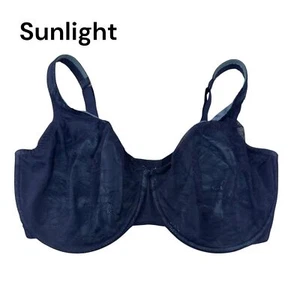 Cacique Women Navy Blue Lace Underwire Minimizer Bra Size 40I Adjustable Straps - Picture 1 of 12
