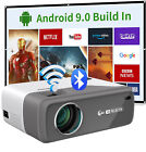 Portable Mini Android 9.0 WiFi Projector 1080p Blue-tooth YouTube Netflix HDMI