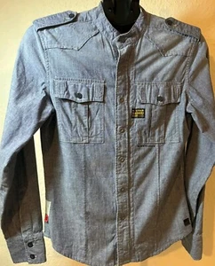 G-STAR RAW Men Casual Gould Chambray Denim Shirt Size S - Picture 1 of 8