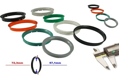 WamSter® 4 Centering Rings 72.3mm - 57.1mm Height 6mm Extra Thin - Image 1 of 4