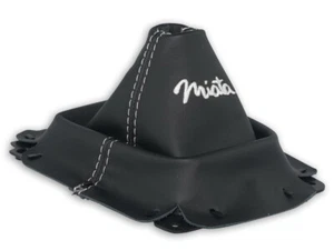 FOR MAZDA MX-5 MIATA NA 89-98 GEAR SHIFT BOOT GAITER LEATHER EMBROIDERY WHITE - Foto 1 di 4