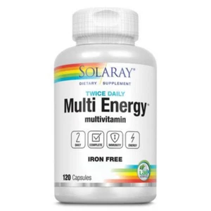 Solaray Multi Energy No Iron, Two Daily Capsules | 120 Count - Picture 1 of 1