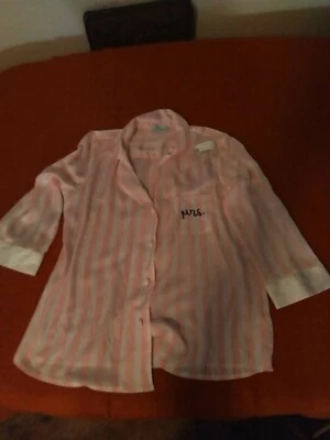 Conjunto Pijama Corto Betsey Johnson Rayas 100% Poliéster Rosa Talla XS "Mrs" Foto 1 de 4