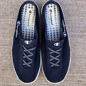 Champion Mule Slides backless sneakers blue Canvas 6.5 M - Picture 1 of 8