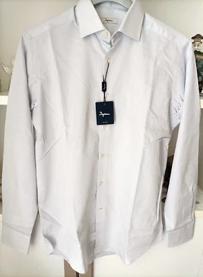 Camicia uomo Ingram taglia 38 15 regular fit manica lunga in cotone grigio perla - Immagine 1 di 4