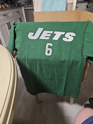Mark Sanchez #6 NY Jets T-Shirt Adult Small Reebok NWOT Foto 1 de 4