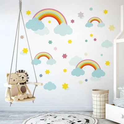 Wall Stickers Bedrooms Children Cloth Repositionable Rainbows Of Dreams - Image 1 of 4