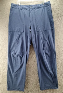 North Face Project Pants Mens 36 Act 38x28 Blue Straight Drawcord Hem Hiking  - Picture 1 of 15