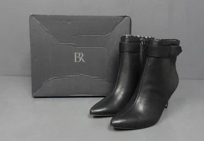 Bota BANANA REPUBLIC Feminina Tamanho 6 Couro Preto Salto Lateral com Zíper Sapato Novo/Caixa - Imagem 1 de 4
