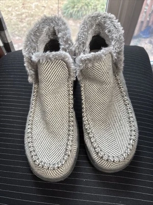 Mujer Hey Dude Denny Espiga Gris Sueño Botín Sin Cordones Piel Sintética Talla 8 Foto 1 de 4