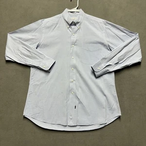 Bergdorf Goodman Hemd Herren 15,5 34 Blau Baumwolle Knopfleiste Made In USA FAIR - Bild 1 von 13