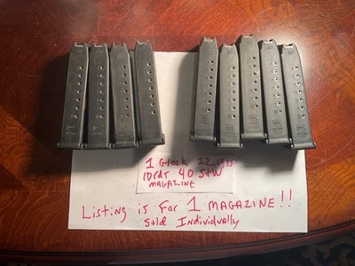 Магазин на 10 патронов для 1 Glock 22, 24, 35 дюймов калибр .40 - Изображение 1 из 4