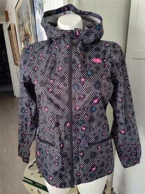 North Face Каренна дождевик в черно-белый пунктирный узор неношеный размер Lg - Изображение 1 из 4