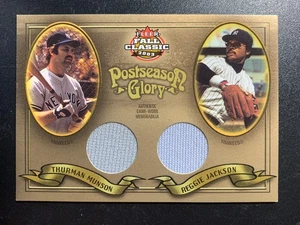 2003 Fleer Fall Classic Postseason Glory Thurman Munson Jackson /100 Dual Jeresy - Foto 1 di 2