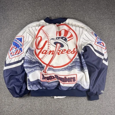 Vintage 80s Chalk Line New York Yankees Jacket XL Button Snap Bronx Bombers MLB - Image 1 of 4