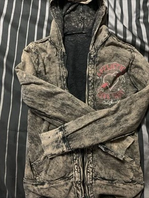 Chaqueta reversible mujer Affliction talla pequeña algunos defectos por favor leer  Foto 1 de 4