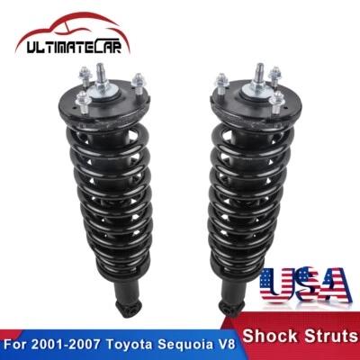 Pair Front Complete Strut Shocks Assembly For 2001-2007 Toyota Sequoia 4.7 L V8 - Image 1 of 4