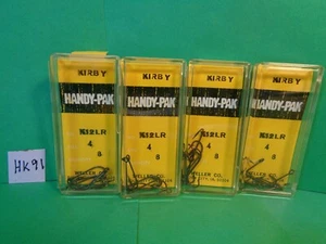 Weller Handy-Pak Bronze Kirby Haken, Größe 4, 4 Packungen, 32 Haken insgesamt (neu) - Bild 1 von 7