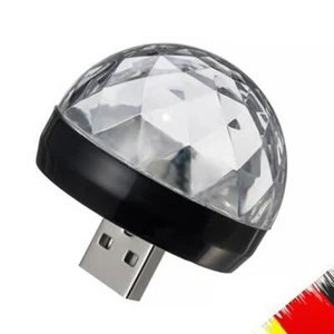 Mini USB Disco Light Sound aktivierte LED Magic Disco Ball Lampen (Schwarz) - Bild 1 von 5