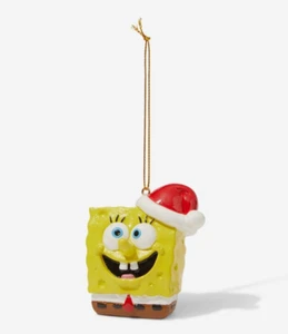 ~ SpongeBob SquarePants Christmas Ornament ~ Santa Hat SpongeBob Ornament ~ - Picture 1 of 1