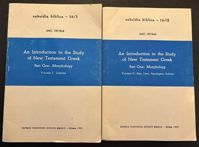 2 volumes Introduction to Study New Testament Greek 1992 Roma Editrice Swetnam - Image 1 of 2