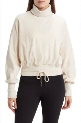 Sweaty Betty Womens Melody Luxe Fleece Pullover Size US 8 In Alabaster - Image 1 of 4