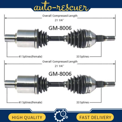 TrakMotive CV Axle Shaft 2x fits from 1993 to 1993 Cadillac Allante - Image 1 of 4