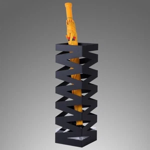 Portaombrelli in Ferro Design dimo Quadrato Stand Nero Vaschetta Salvagoccia - Foto 1 di 2