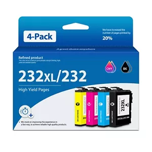 FADSOON® 232XL Ink Cartridges Replacement for Epson WF-2930 XP-4200 WF-2950 4PK - Picture 1 of 10