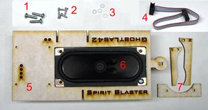 Soundmontageset für einen kleinen Spirit Halloween Ghostbusters Deluxe Protonenpack - Bild 1 von 2