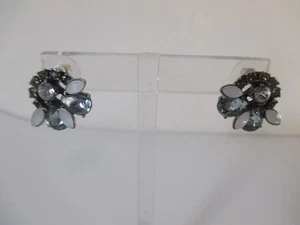 Ann Taylor Crystal Opal Teardrop Cluster Stud Earrings NIP $49 - Picture 1 of 1