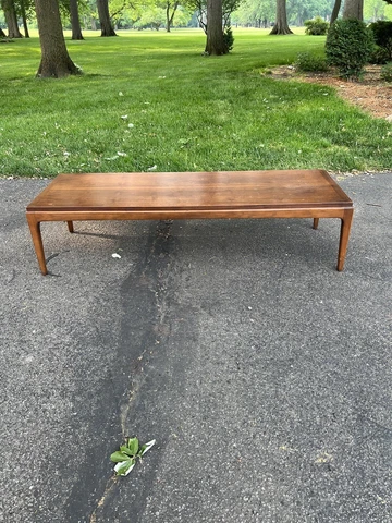 Paul McCobb Style Lane Rhythm Mid Century Walnut Coffee Table - vintage mcm Cover