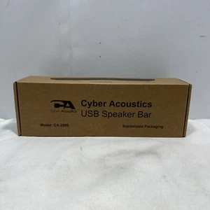 Cyber Acoustics USB Speaker Bar CA-2890 – Stereo USB Powered Speaker ~ NEW - Picture 1 of 8