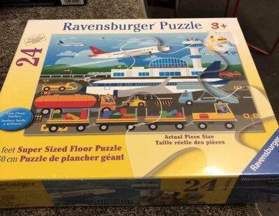 Ravensburger Puzzle.new In Box. Super Sized Floor Puzzle 3x2ft. Airport Scene - Image 1 of 4