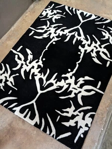 Hand tufted abstract rug, living room, boho home decor wool rug, handmade rug. - Picture 1 of 6