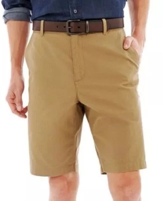 NEW NWT! Claiborne Men's Shorts Flat Front Size 32 Military Khaki (Tan) MSRP $44 - Image 1 of 4