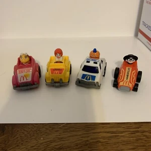 Lot Of 4 Vintage 1984-85 Mcdonalds Happy Meal Pull Back Car Toys - Picture 1 of 19